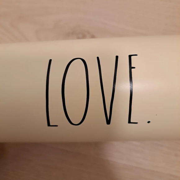 Rae Dunn Insulated Inscribed 'Love' Stainless Steel Cream Silver Water Bottle - Picture 2 of 6